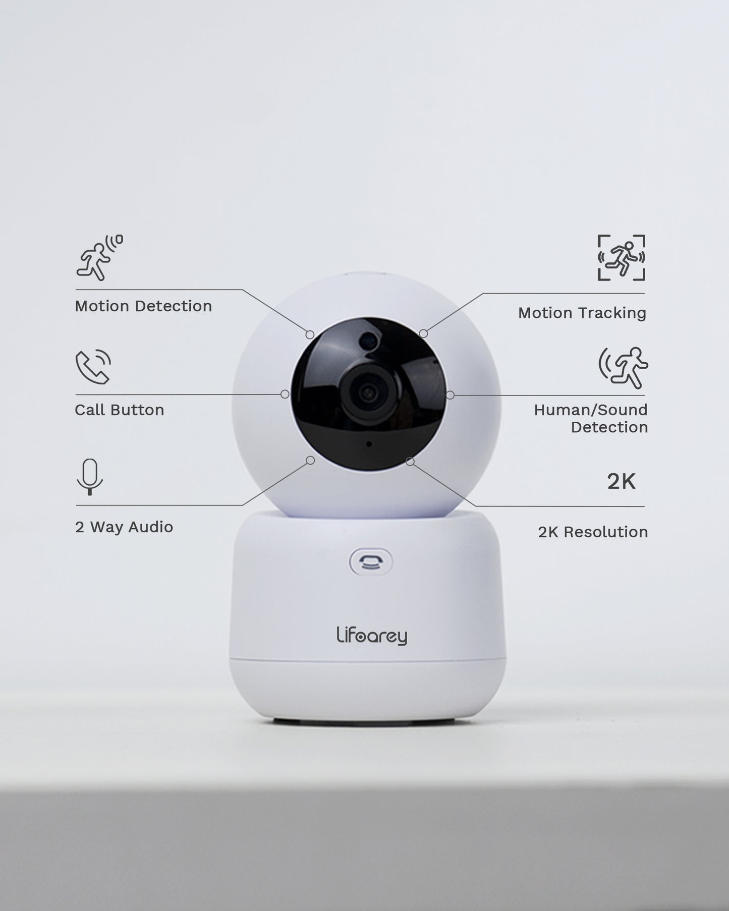 Lifoarey 2K Indoor WiFi Camera Q55 for Home Security