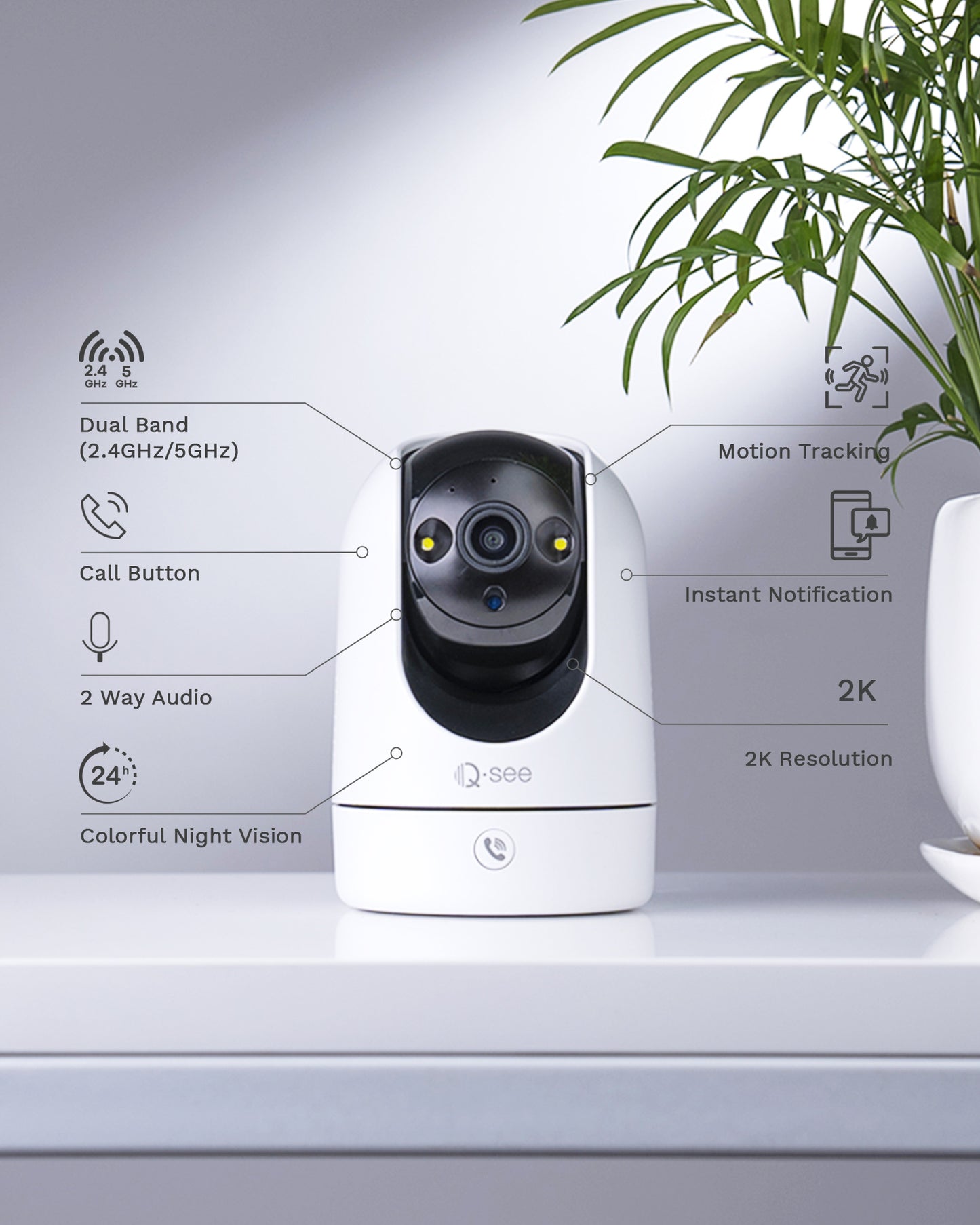 Lifoarey 2K Indoor WiFi Security Camera Q41