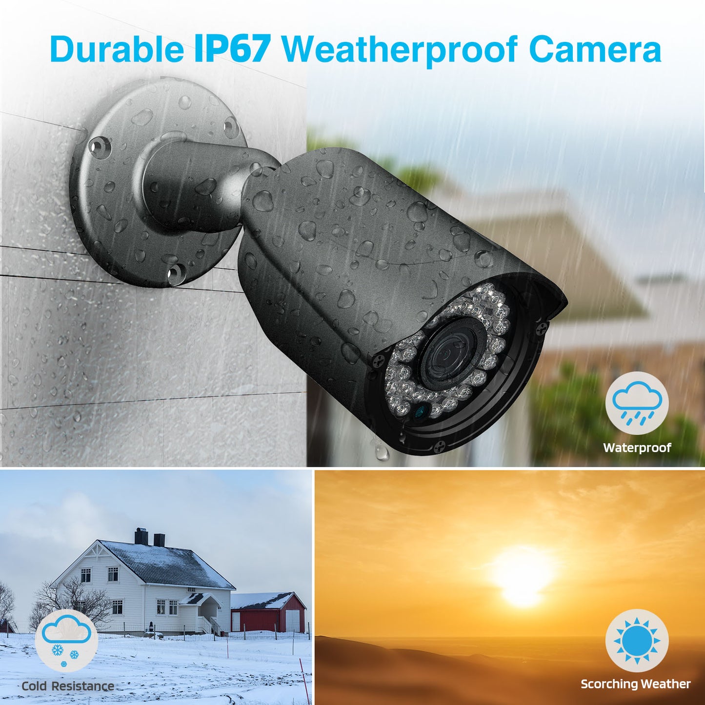 Lifoarey 2MP Add-on Outdoor Security Camera Metal Housing