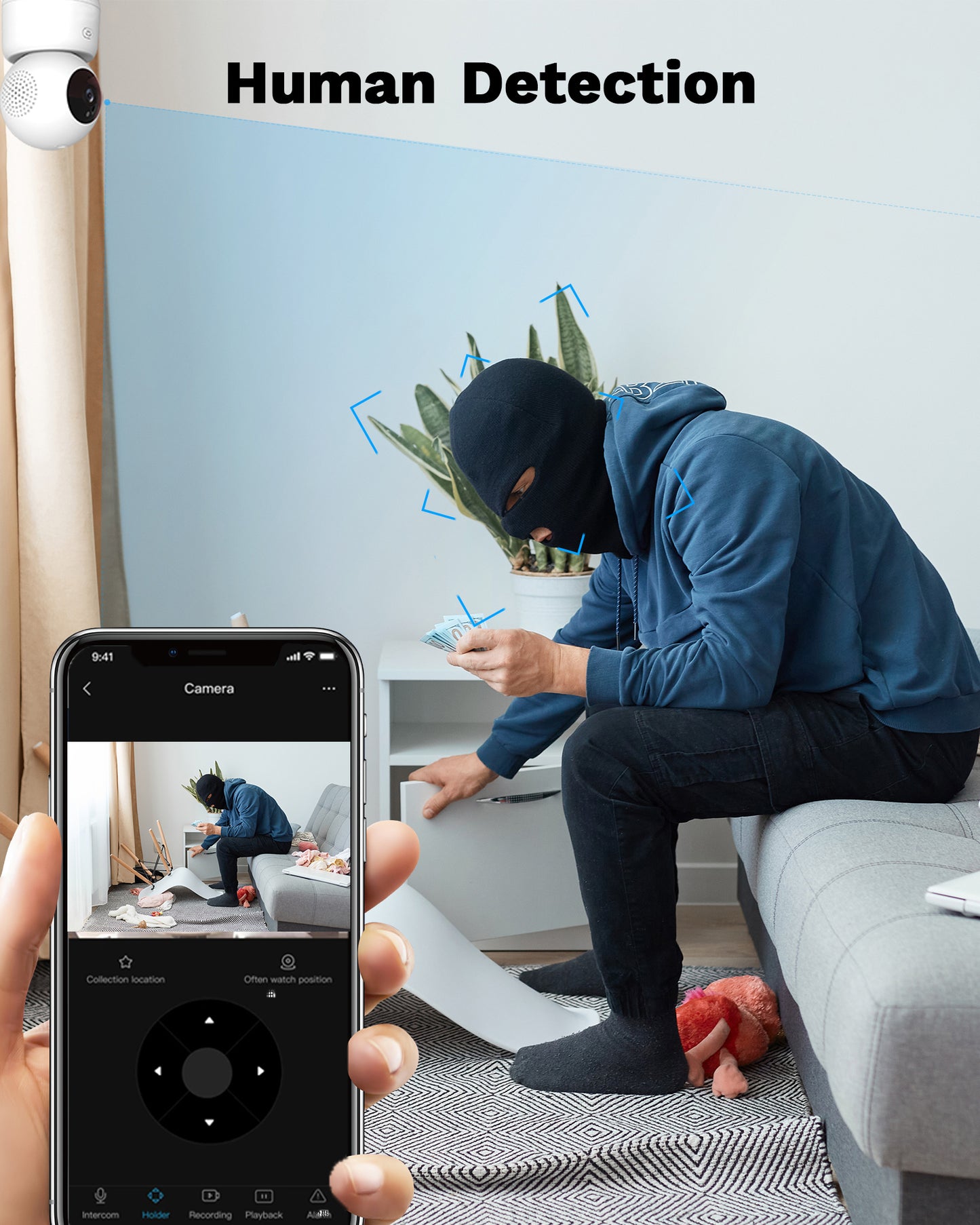 Lifoarey 2K Indoor WiFi Camera Q55 for Home Security