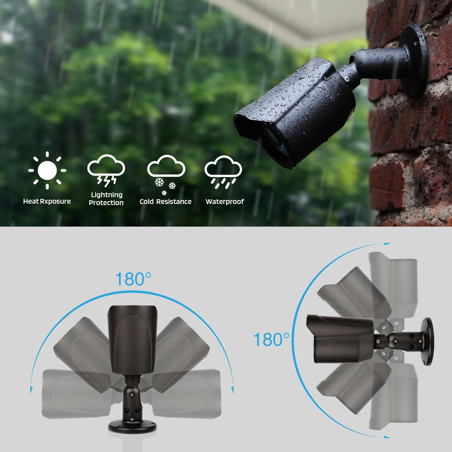 Lifoarey 2MP Add-on Outdoor Security Camera Metal Housing