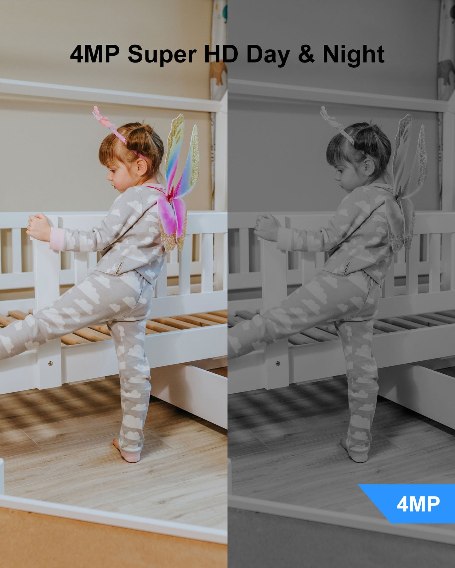4MP Video Baby Monitor with Camera and Audio, WiFi Pet Camera, 2 Way Video, Motion Detection, Night Vision, App Control,Q45