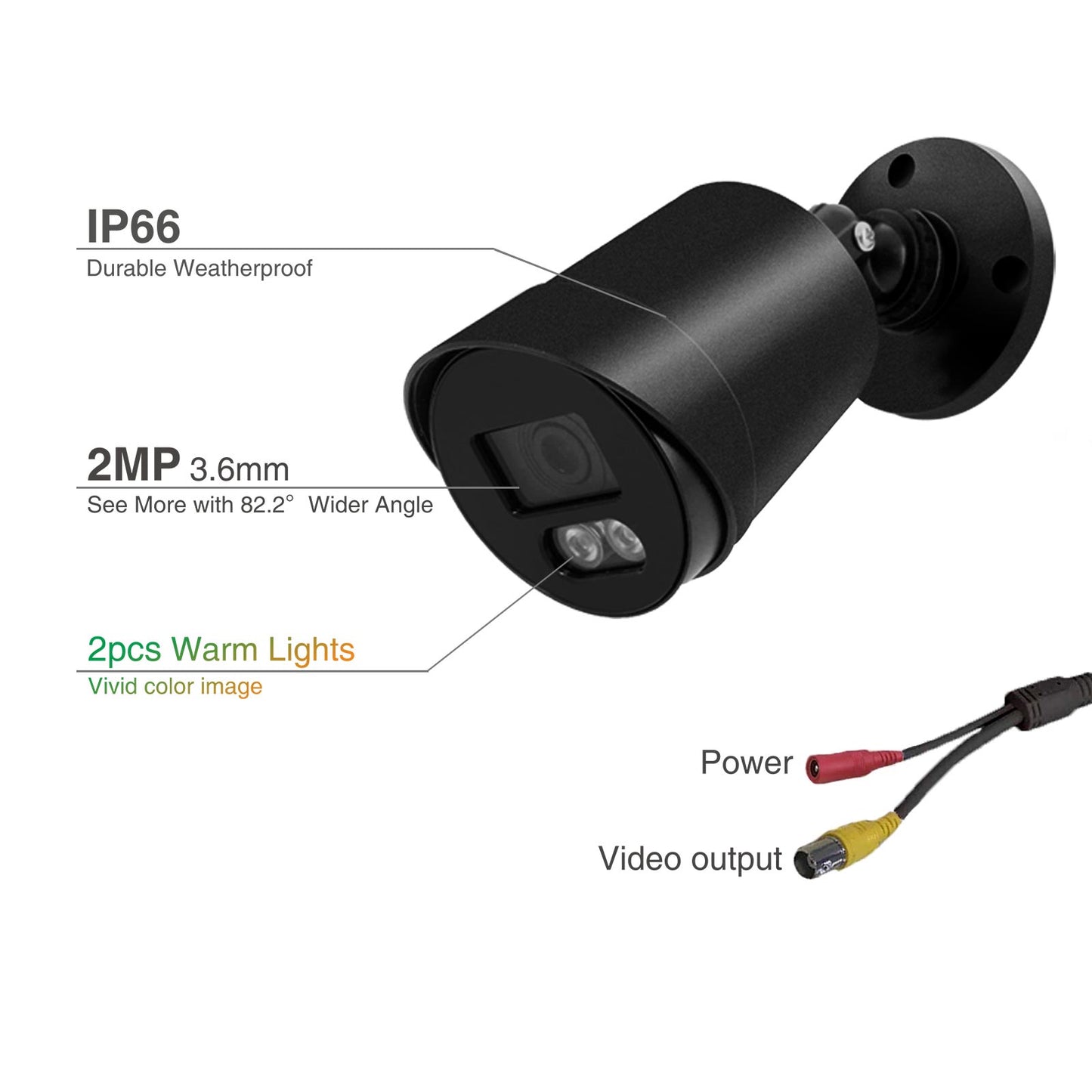 Lifoarey 2MP Wired Outdoor Security Camera for DVR